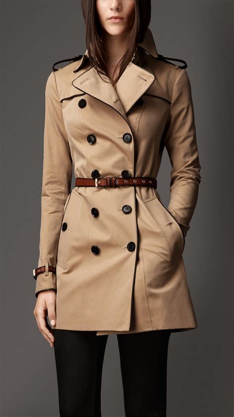 burberry trench coat with leather trim|Burberry trench coat outlet.